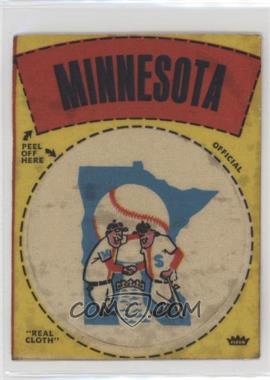 1969-76 Fleer Cloth Patches - [Base] #_MNRL.3 - Minnesota Twins Round Logo (Black Caps, Red Sleeves and Stitching) [Poor to Fair]