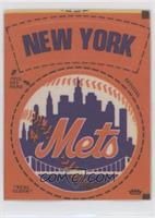New York Mets Round Logo (Light Orange, Mets Outlined in White, E and S Centers…