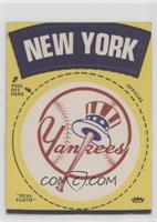 New York Yankees Round Logo (Hat Brim White)