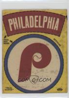 Philadelphia Philles Round Logo (Dark Maroon P Logo) [Poor to Fair]