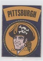 Pittsburgh Pirates Round Logo (Dark Yellow, Pirate's Face is Light Pink) [Good&…