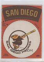 San Diego Padres Round Logo (Brown Circle, Tan Skin, Yellow Bat) [Good to&…