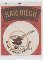 San Diego Padres Round Logo (Yellow Circle, White Skin and Bat)