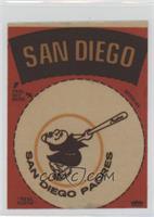 San Diego Padres Round Logo (Yellow Circle, White Skin and Bat) [COMC RCR&…
