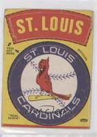 St. Louis Cardinals Round Logo (Dark Blue Ring Around Logo, Yellow Background) …