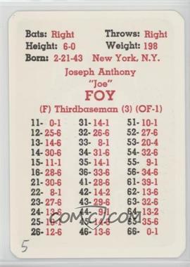 1969 APBA Baseball 1968 Season - [Base] #_JOFO - Joe Foy [Poor to Fair]