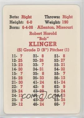 1969 APBA Baseball Great Teams of the Past - [Base] #_BOKL - Bob Klinger
