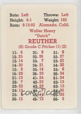 1969 APBA Baseball Great Teams of the Past - [Base] #_DURE - Dutch Ruether
