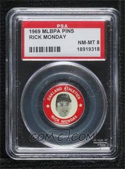 1969 MLBPA Pins - [Base] #_RIMO - Rick Monday [PSA 8 NM‑MT]