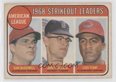 1969 O-Pee-Chee - [Base] #11 - League Leaders - Sam McDowell, Denny McLain, Luis Tiant [Good to VG‑EX]