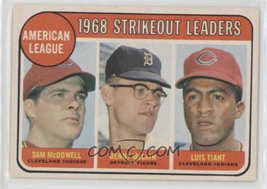 1969 O-Pee-Chee - [Base] #11 - League Leaders - Sam McDowell, Denny McLain, Luis Tiant [Good to VG‑EX]