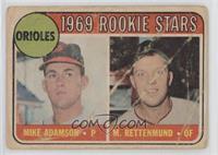 1969 Rookie Stars - Mike Adamson, Merv Rettenmund (Copyright Logo Directly Unde…