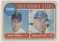 1969 Rookie Stars - Danny Morris, Graig Nettles [COMC RCR Poor]