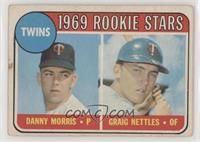 1969 Rookie Stars - Danny Morris, Graig Nettles [Poor to Fair]