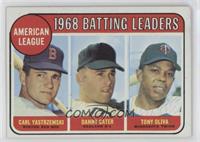 League Leaders - Carl Yastrzemski, Danny Cater, Tony Oliva