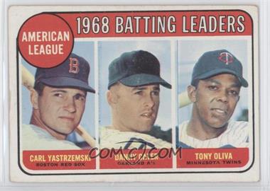 1969 Topps - [Base] #1 - League Leaders - Carl Yastrzemski, Danny Cater, Tony Oliva