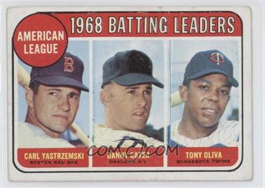 1969 Topps - [Base] #1 - League Leaders - Carl Yastrzemski, Danny Cater, Tony Oliva [Good to VG‑EX]