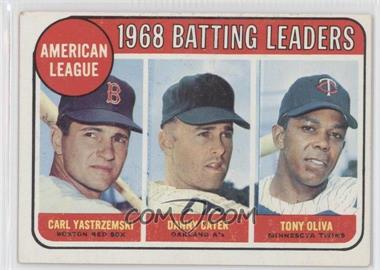 1969 Topps - [Base] #1 - League Leaders - Carl Yastrzemski, Danny Cater, Tony Oliva [Good to VG‑EX]