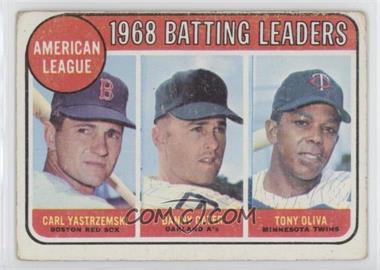 1969 Topps - [Base] #1 - League Leaders - Carl Yastrzemski, Danny Cater, Tony Oliva [Poor to Fair]