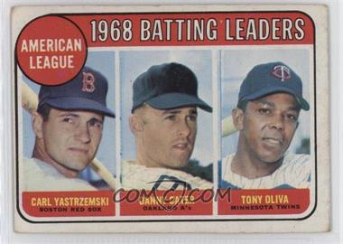 1969 Topps - [Base] #1 - League Leaders - Carl Yastrzemski, Danny Cater, Tony Oliva [Poor to Fair]