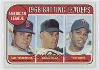 League Leaders - Carl Yastrzemski, Danny Cater, Tony Oliva