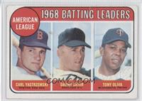 League Leaders - Carl Yastrzemski, Danny Cater, Tony Oliva [Noted]