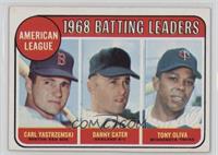 League Leaders - Carl Yastrzemski, Danny Cater, Tony Oliva