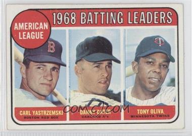 1969 Topps - [Base] #1 - League Leaders - Carl Yastrzemski, Danny Cater, Tony Oliva [Noted]