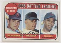 League Leaders - Carl Yastrzemski, Danny Cater, Tony Oliva