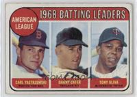 League Leaders - Carl Yastrzemski, Danny Cater, Tony Oliva [Poor to F…