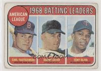 League Leaders - Carl Yastrzemski, Danny Cater, Tony Oliva [Good to V…