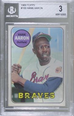 1969 Topps - [Base] #100 - Hank Aaron [BGS 3 VERY GOOD]