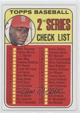 1969 Topps - [Base] #107.1 - Checklist - 2nd Series (Bob Gibson) (161 Listed as Jim Purdin)