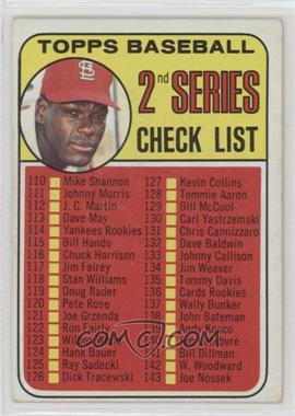1969 Topps - [Base] #107.1 - Checklist - 2nd Series (Bob Gibson) (161 Listed as Jim Purdin) [Good to VG‑EX]
