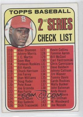 1969 Topps - [Base] #107.1 - Checklist - 2nd Series (Bob Gibson) (161 Listed as Jim Purdin)
