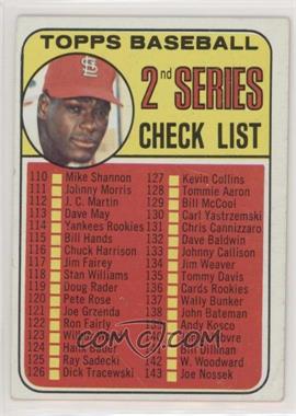 1969 Topps - [Base] #107.1 - Checklist - 2nd Series (Bob Gibson) (161 Listed as Jim Purdin) [Good to VG‑EX]