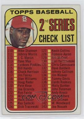 1969 Topps - [Base] #107.2 - Checklist - 2nd Series (Bob Gibson) (161 Listed as John Purdin)