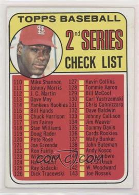 1969 Topps - [Base] #107.2 - Checklist - 2nd Series (Bob Gibson) (161 Listed as John Purdin)