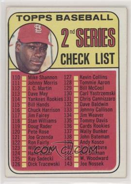 1969 Topps - [Base] #107.2 - Checklist - 2nd Series (Bob Gibson) (161 Listed as John Purdin)