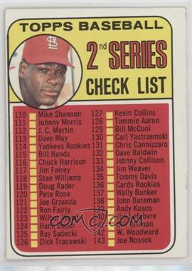 1969 Topps - [Base] #107.2 - Checklist - 2nd Series (Bob Gibson) (161 Listed as John Purdin)