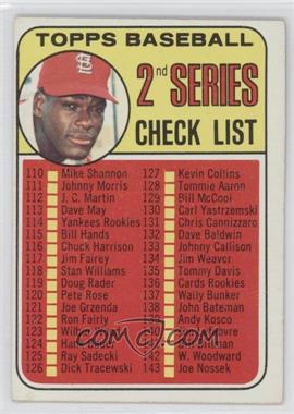 1969 Topps - [Base] #107.2 - Checklist - 2nd Series (Bob Gibson) (161 Listed as John Purdin)