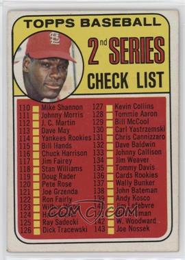 1969 Topps - [Base] #107.2 - Checklist - 2nd Series (Bob Gibson) (161 Listed as John Purdin)