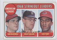 League Leaders - Sam McDowell, Denny McLain, Luis Tiant