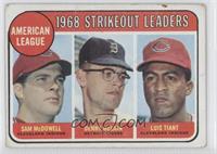 League Leaders - Sam McDowell, Denny McLain, Luis Tiant [Noted]