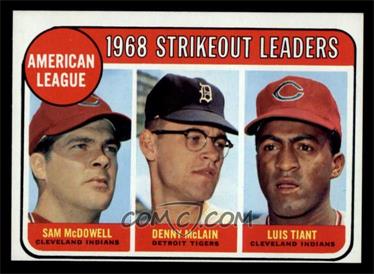 1969 Topps - [Base] #11 - League Leaders - Sam McDowell, Denny McLain, Luis Tiant [EX]