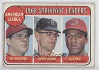 League Leaders - Sam McDowell, Denny McLain, Luis Tiant