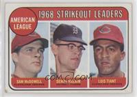 League Leaders - Sam McDowell, Denny McLain, Luis Tiant