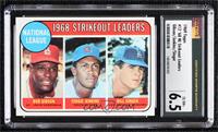 League Leaders - Bob Gibson, Fergie Jenkins, Bill Singer [CSG 6.5 Ex/…