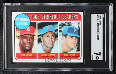 1969 Topps - [Base] #12 - League Leaders - Bob Gibson, Fergie Jenkins, Bill Singer [SGC 7 NM]