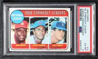 League Leaders - Bob Gibson, Fergie Jenkins, Bill Singer [PSA 6 EX…